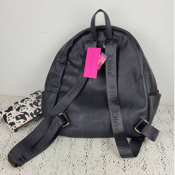 Betsey Johnson Oversized Panda Floral Backpack  & Phone Pouch NEW w/ Tags - Picture 12 of 13